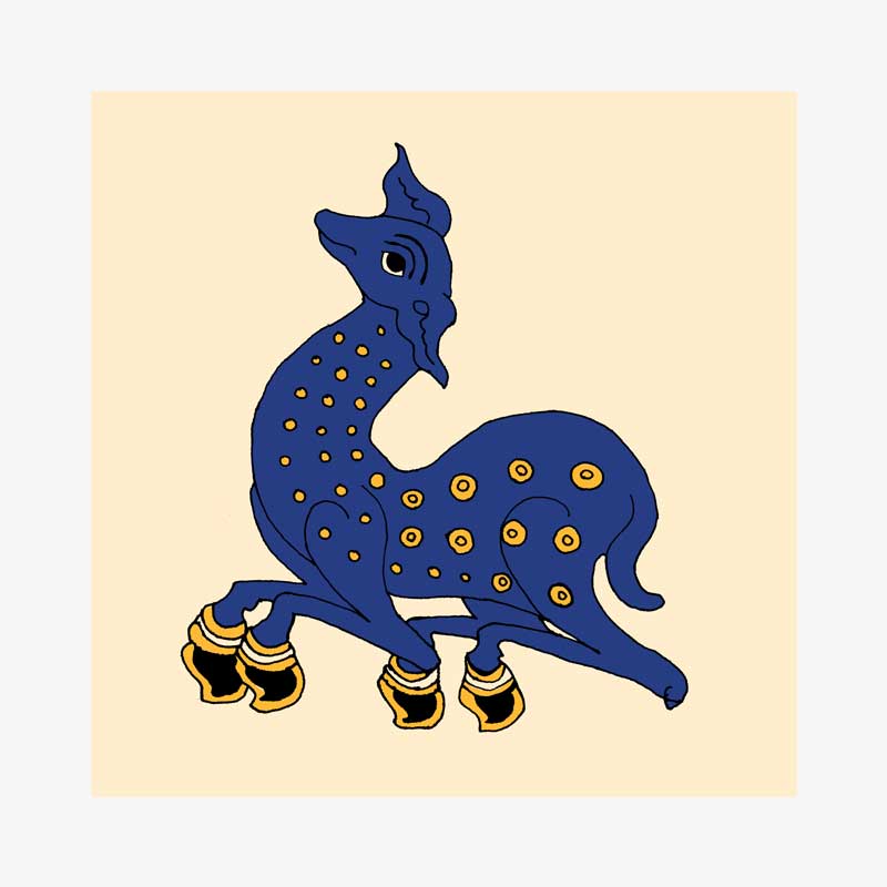 Deer in Blue