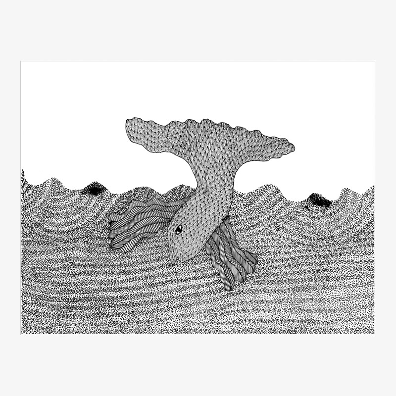 Whale in a Raging Sea