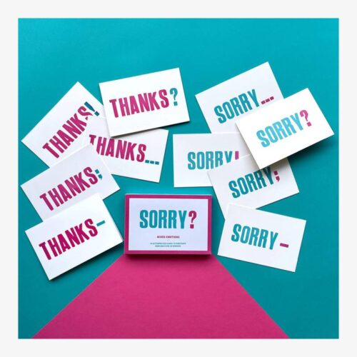 Sorry? Thanks! Mixed Emotion Cards