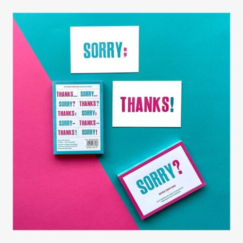 Sorry? Thanks! Mixed Emotion Cards