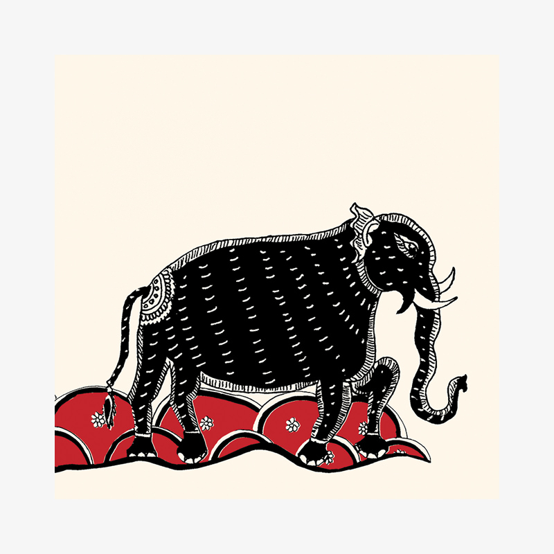Mata-Ni-Pachedi Elephant Card