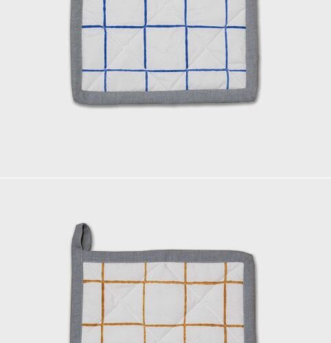 Big Grid Pot Mat - Blue