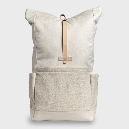 Poca Roll-top Backpack - Oatmeal-Natural Canvas