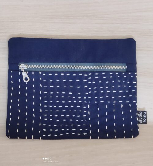 Kantha Embroidered Pouch